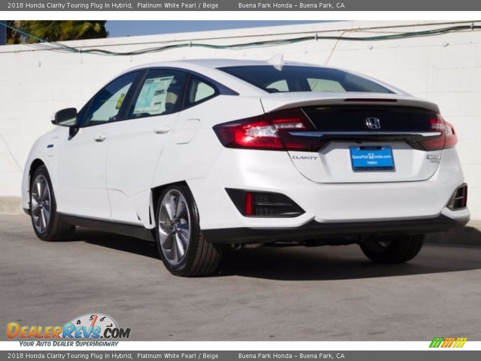 2018 Honda Clarity Touring Plug In Hybrid Platinum White Pearl / Beige Photo #2