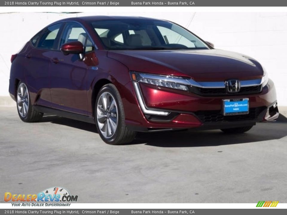 2018 Honda Clarity Touring Plug In Hybrid Crimson Pearl / Beige Photo #1