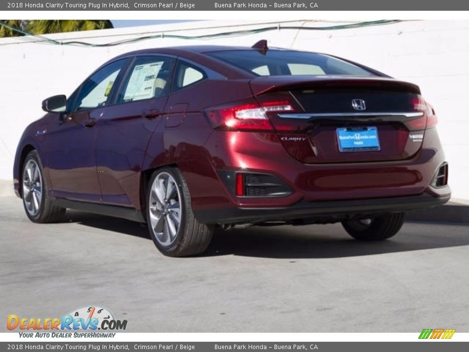 2018 Honda Clarity Touring Plug In Hybrid Crimson Pearl / Beige Photo #2