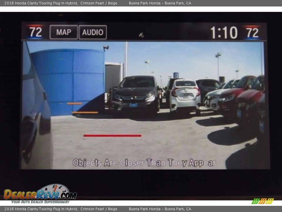 2018 Honda Clarity Touring Plug In Hybrid Crimson Pearl / Beige Photo #7