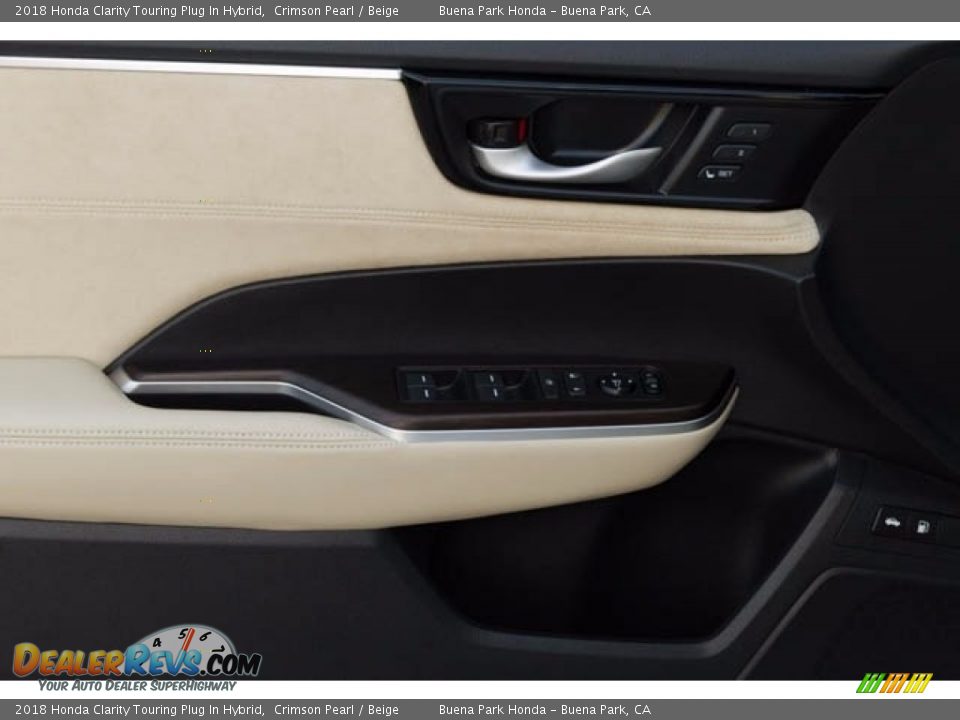 2018 Honda Clarity Touring Plug In Hybrid Crimson Pearl / Beige Photo #8