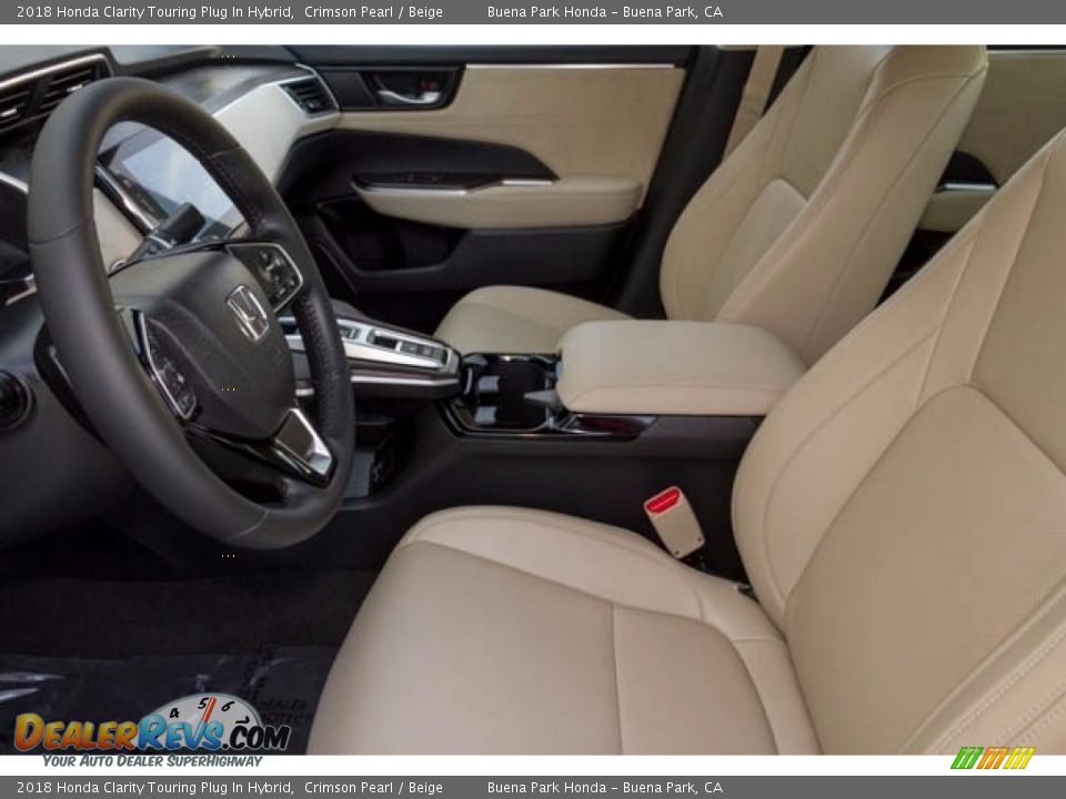 2018 Honda Clarity Touring Plug In Hybrid Crimson Pearl / Beige Photo #9