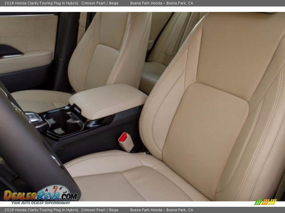 2018 Honda Clarity Touring Plug In Hybrid Crimson Pearl / Beige Photo #11