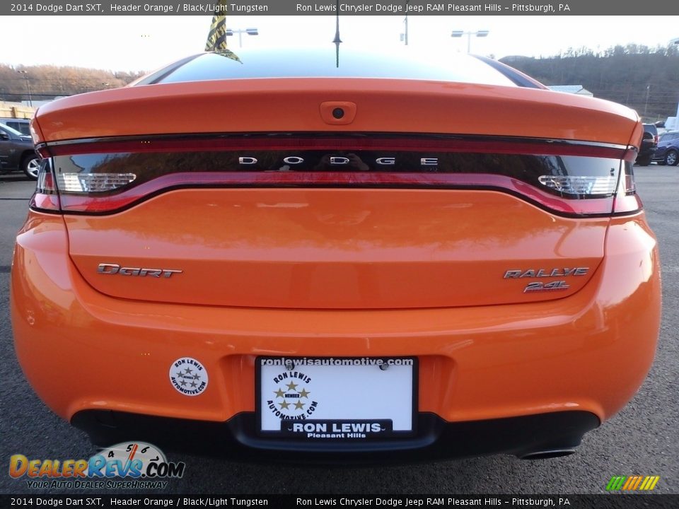 2014 Dodge Dart SXT Header Orange / Black/Light Tungsten Photo #4