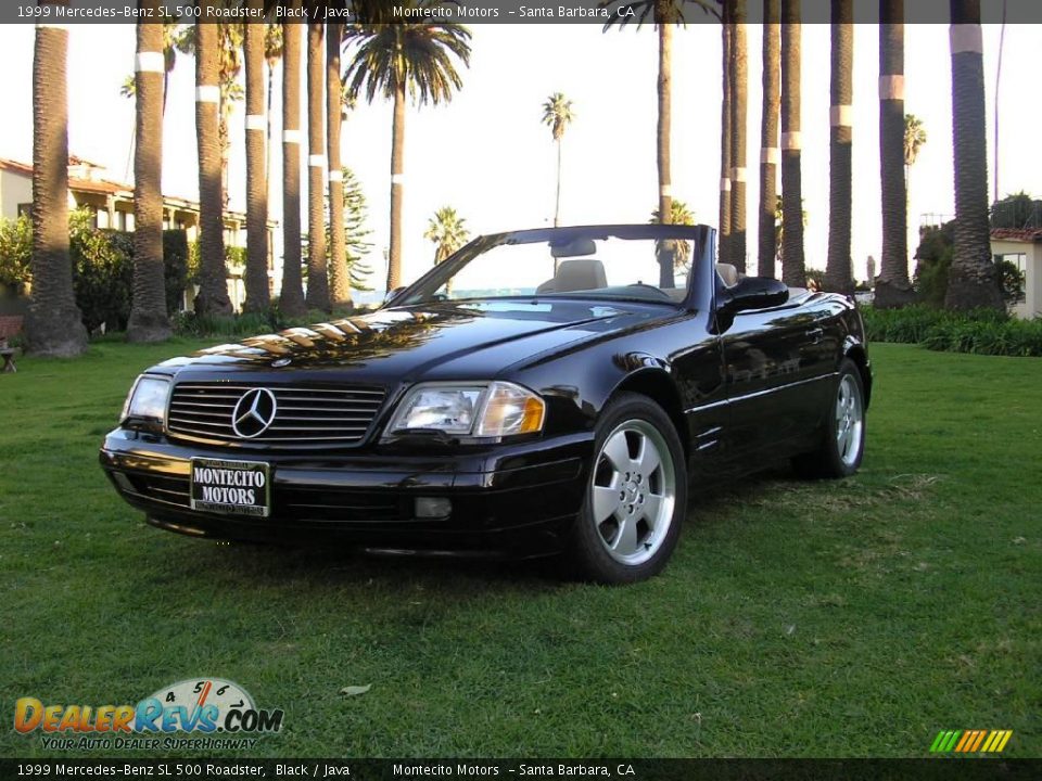 1999 Mercedes-Benz SL 500 Roadster Black / Java Photo #1