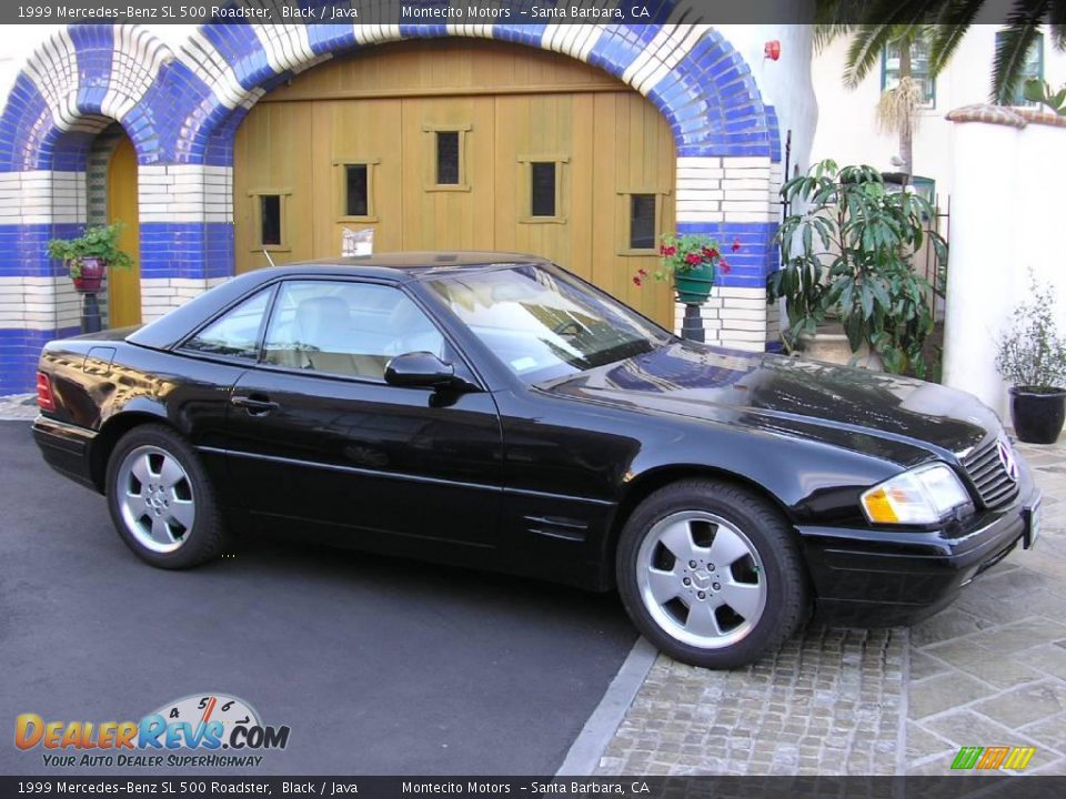 1999 Mercedes-Benz SL 500 Roadster Black / Java Photo #3