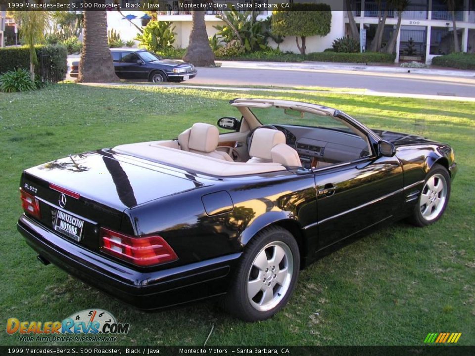 1999 Mercedes-Benz SL 500 Roadster Black / Java Photo #4