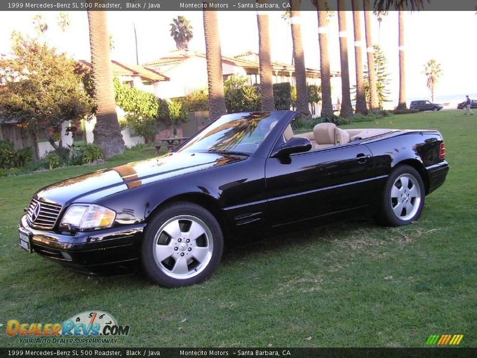 1999 Mercedes-Benz SL 500 Roadster Black / Java Photo #6