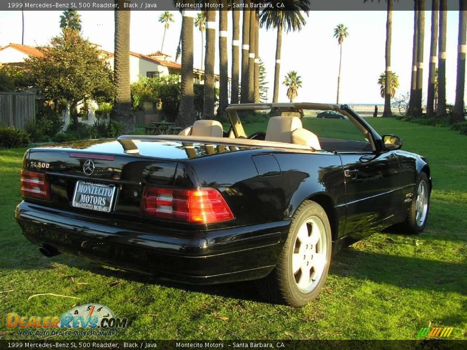 1999 Mercedes-Benz SL 500 Roadster Black / Java Photo #7