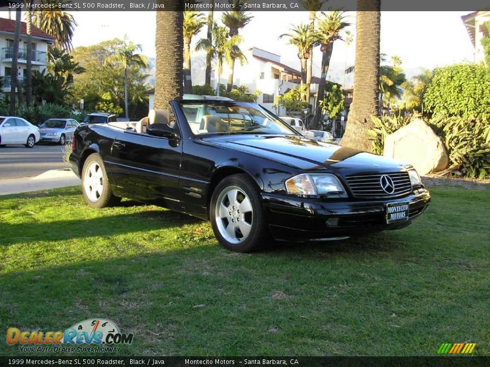 1999 Mercedes-Benz SL 500 Roadster Black / Java Photo #8