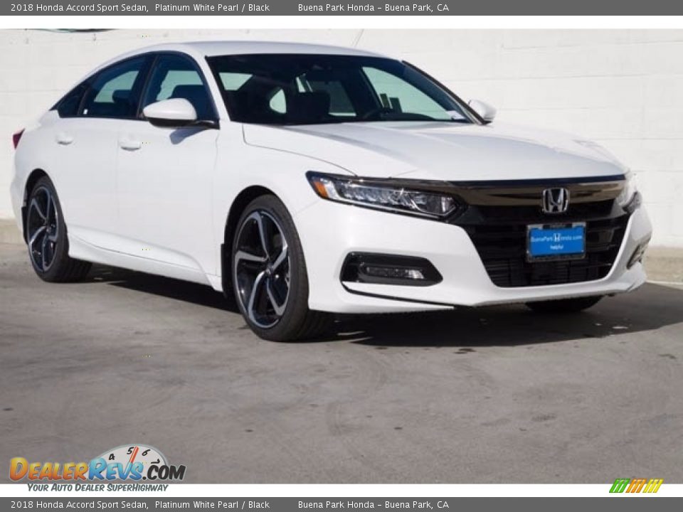2018 Honda Accord Sport Sedan Platinum White Pearl / Black Photo #1