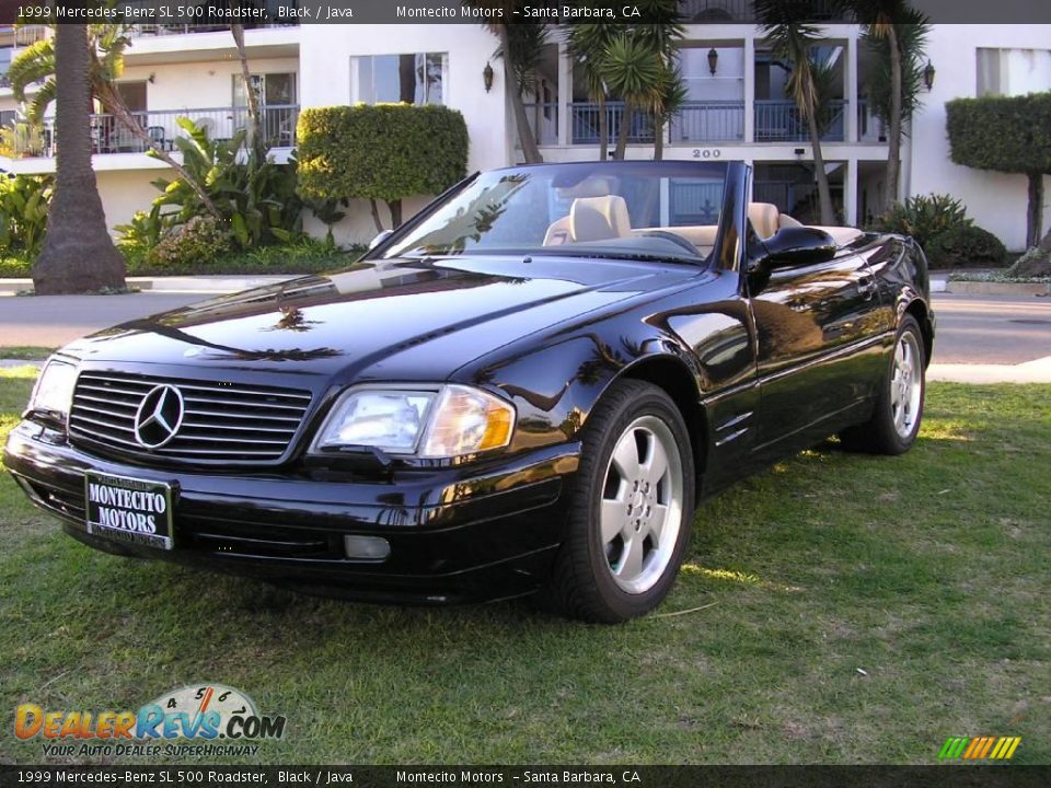 1999 Mercedes-Benz SL 500 Roadster Black / Java Photo #9