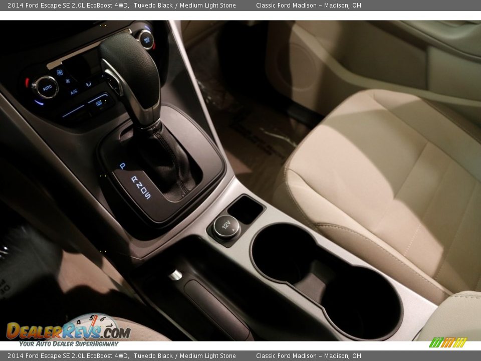 2014 Ford Escape SE 2.0L EcoBoost 4WD Tuxedo Black / Medium Light Stone Photo #14