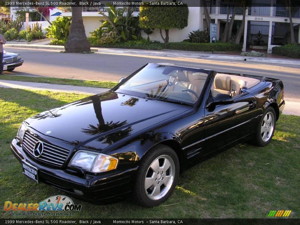 1999 Mercedes-Benz SL 500 Roadster Black / Java Photo #10