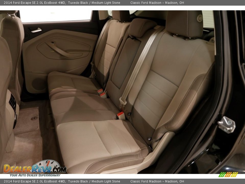 2014 Ford Escape SE 2.0L EcoBoost 4WD Tuxedo Black / Medium Light Stone Photo #17