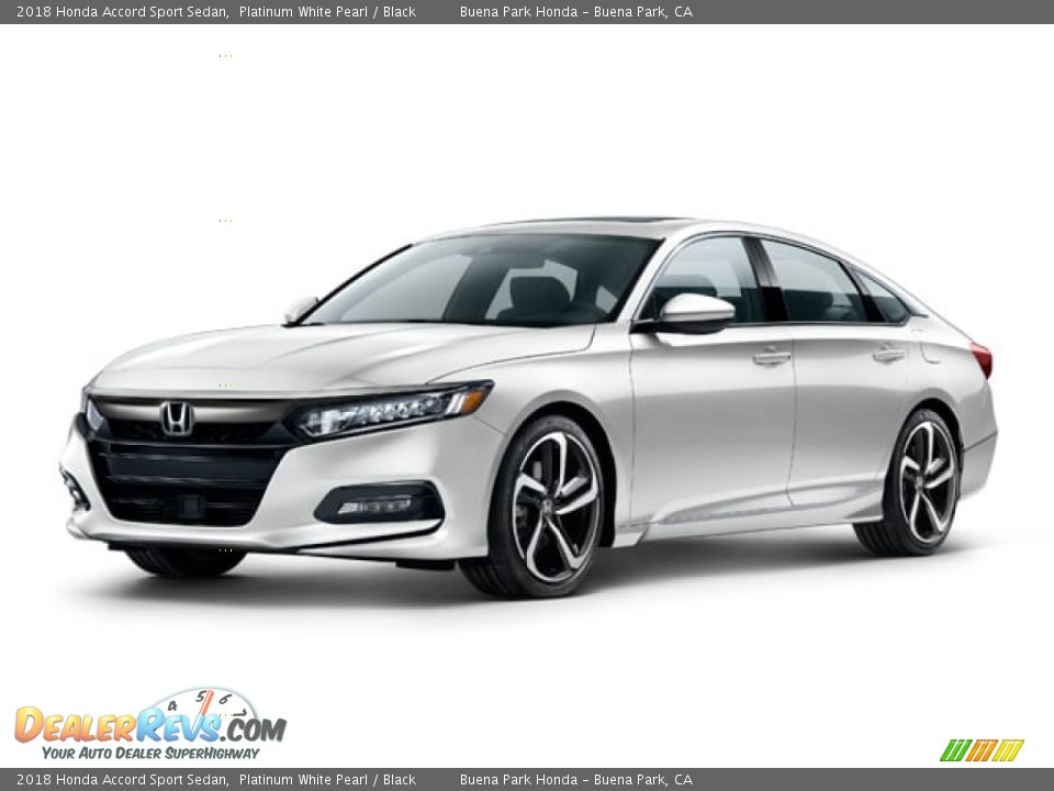 2018 Honda Accord Sport Sedan Platinum White Pearl / Black Photo #17