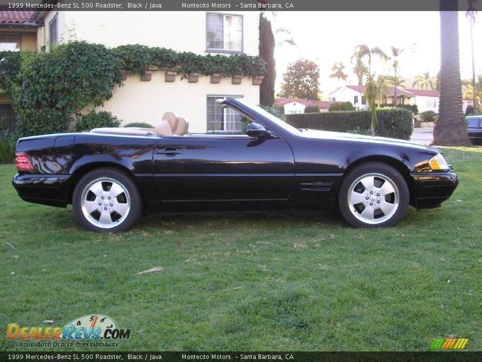 1999 Mercedes-Benz SL 500 Roadster Black / Java Photo #12