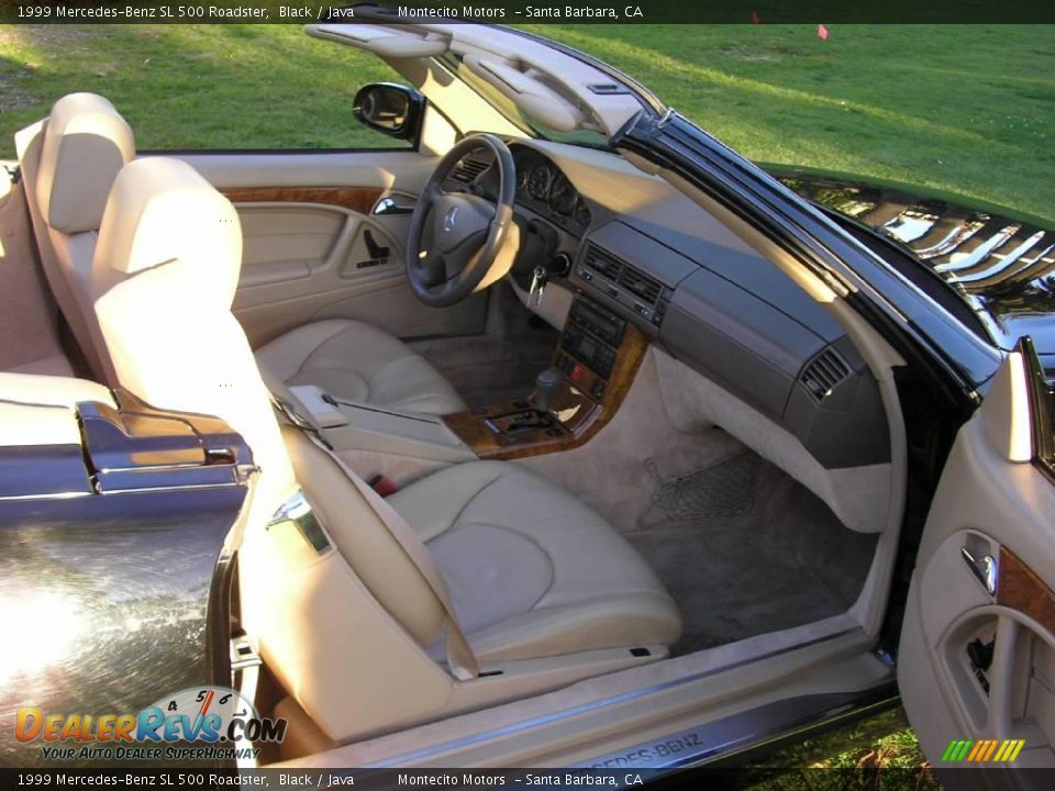 1999 Mercedes-Benz SL 500 Roadster Black / Java Photo #17