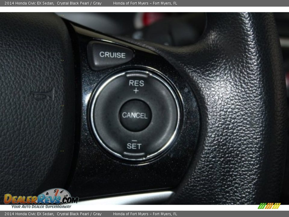 2014 Honda Civic EX Sedan Crystal Black Pearl / Gray Photo #15
