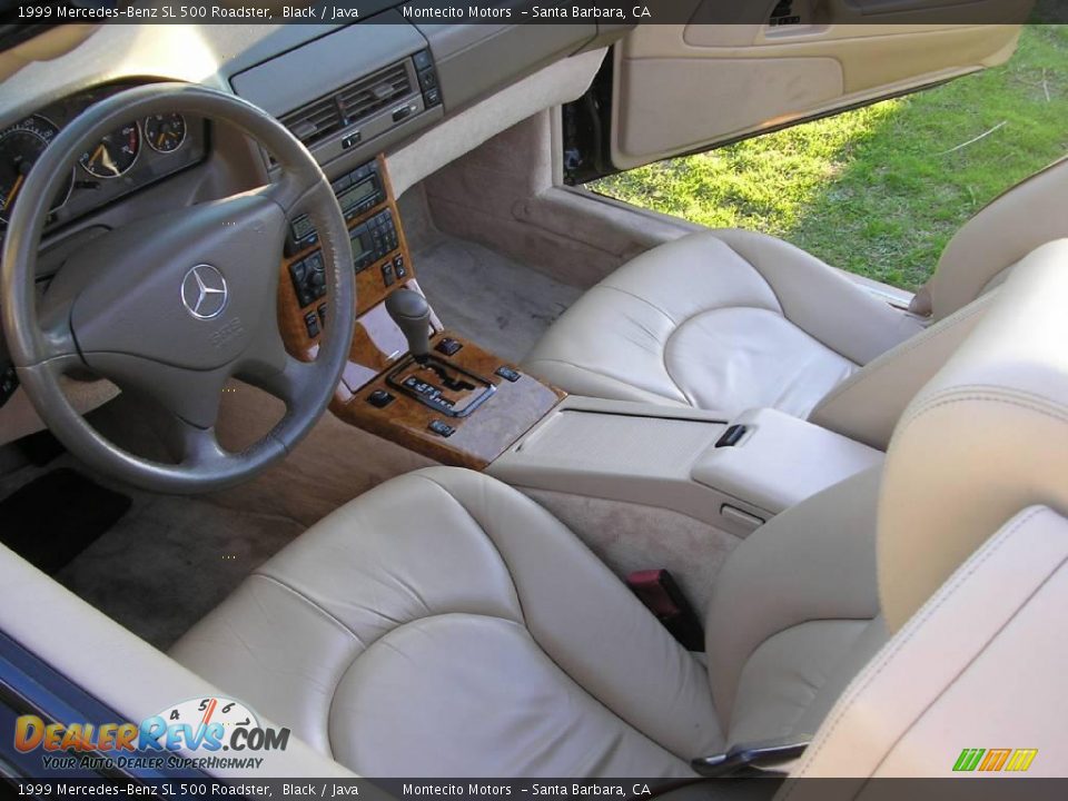 1999 Mercedes-Benz SL 500 Roadster Black / Java Photo #19