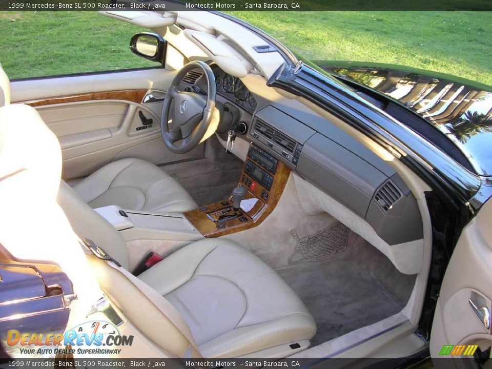 1999 Mercedes-Benz SL 500 Roadster Black / Java Photo #21