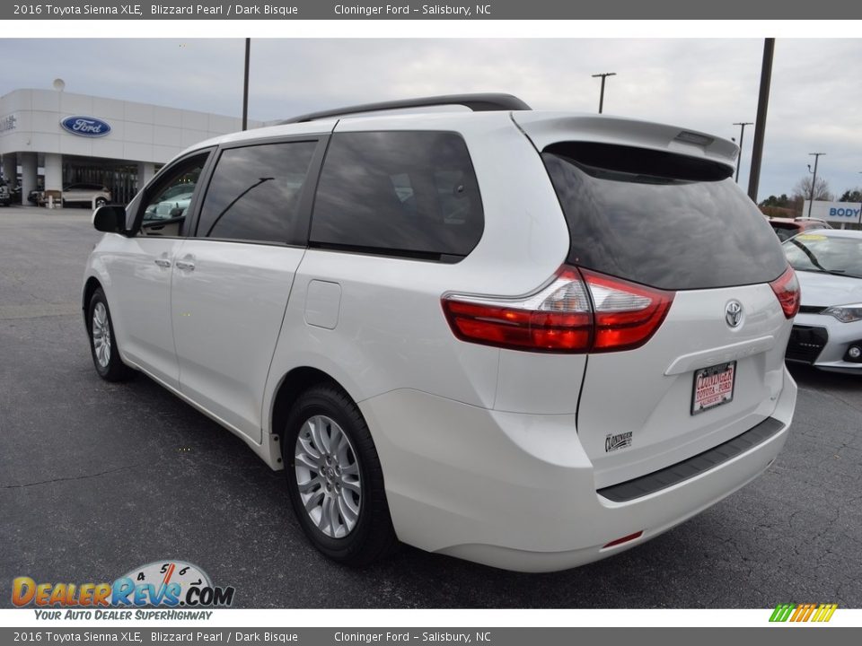 2016 Toyota Sienna XLE Blizzard Pearl / Dark Bisque Photo #5