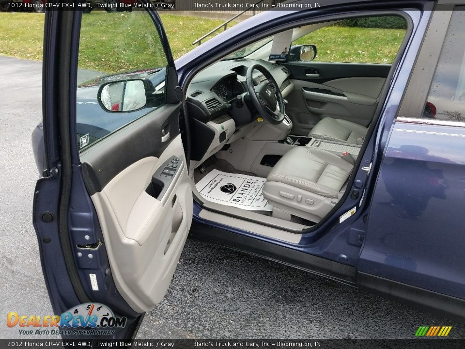 2012 Honda CR-V EX-L 4WD Twilight Blue Metallic / Gray Photo #9