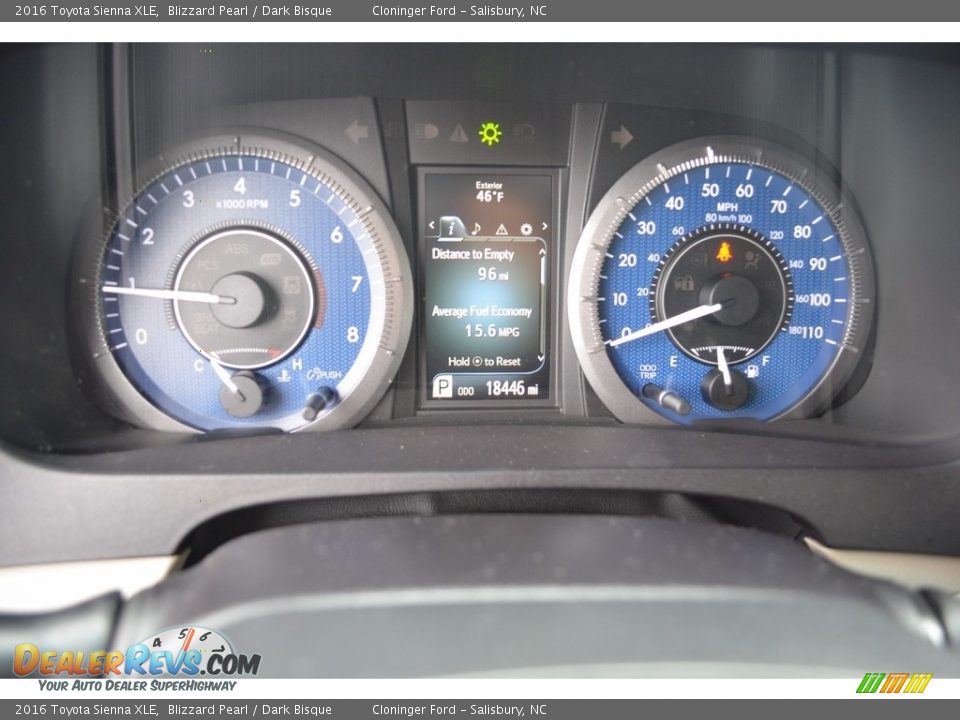 2016 Toyota Sienna XLE Blizzard Pearl / Dark Bisque Photo #24