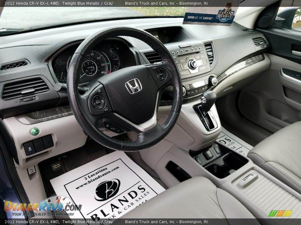 2012 Honda CR-V EX-L 4WD Twilight Blue Metallic / Gray Photo #14