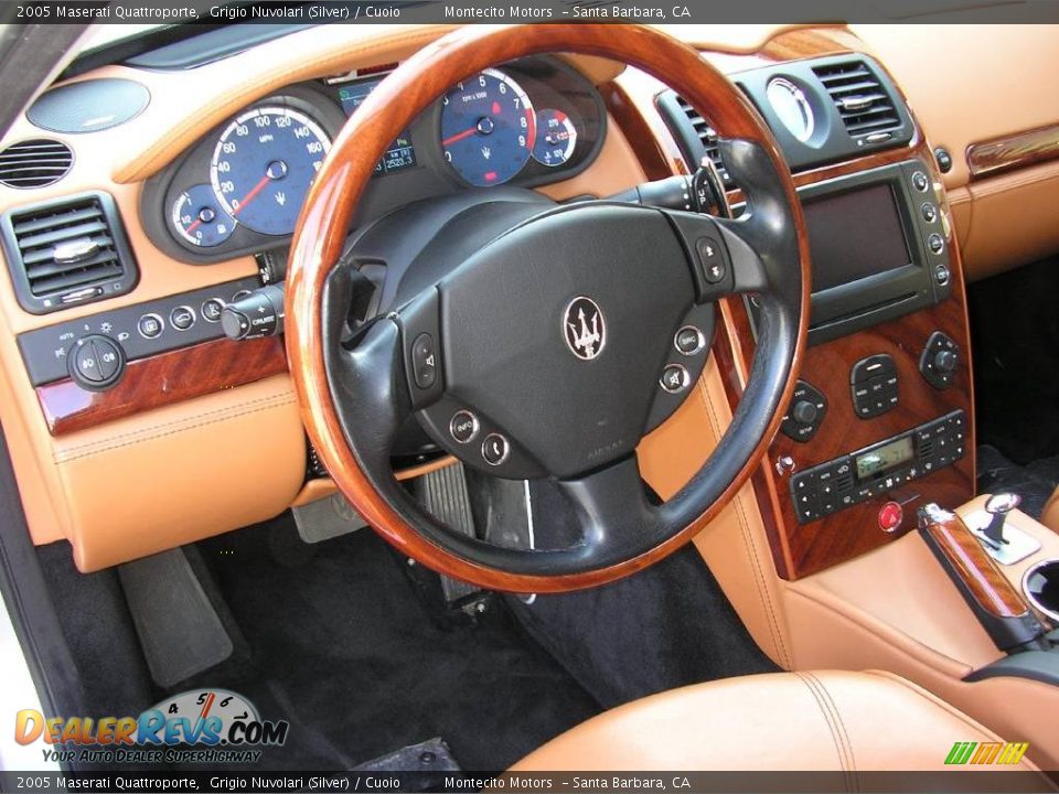 2005 Maserati Quattroporte Grigio Nuvolari (Silver) / Cuoio Photo #15