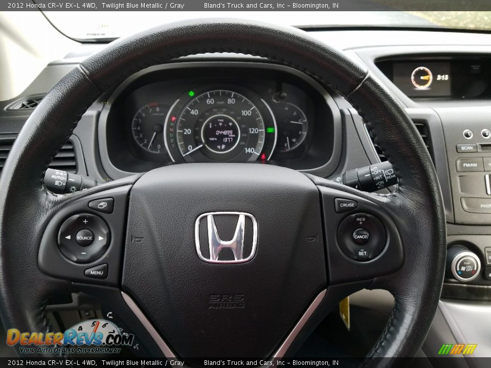 2012 Honda CR-V EX-L 4WD Twilight Blue Metallic / Gray Photo #15