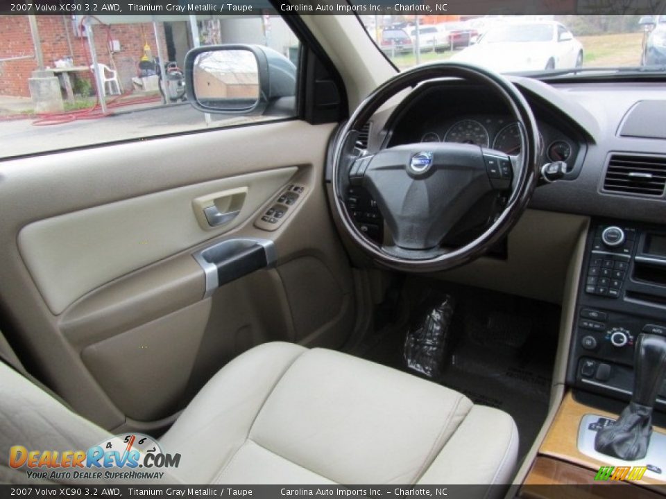 2007 Volvo XC90 3.2 AWD Titanium Gray Metallic / Taupe Photo #12