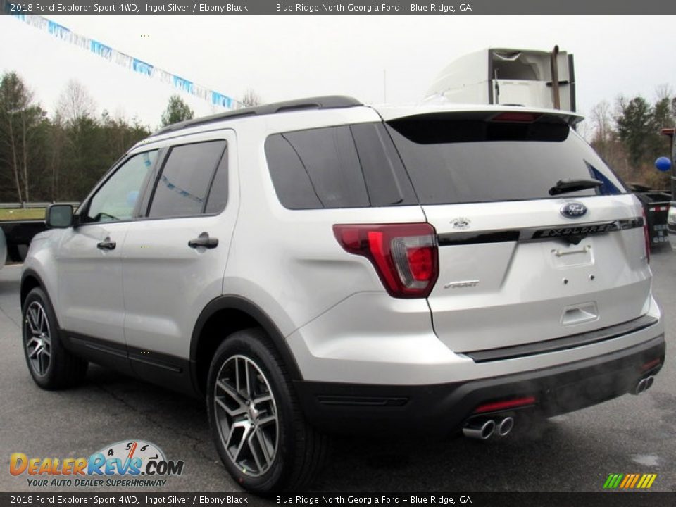 2018 Ford Explorer Sport 4WD Ingot Silver / Ebony Black Photo #3
