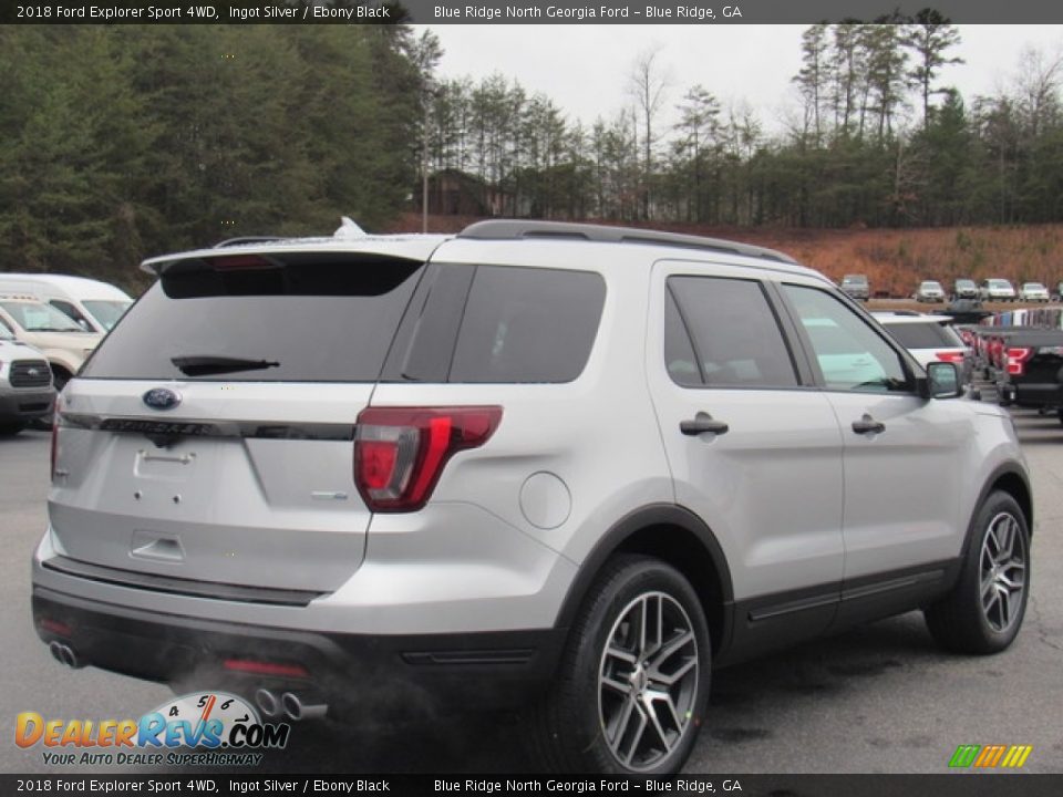 2018 Ford Explorer Sport 4WD Ingot Silver / Ebony Black Photo #5