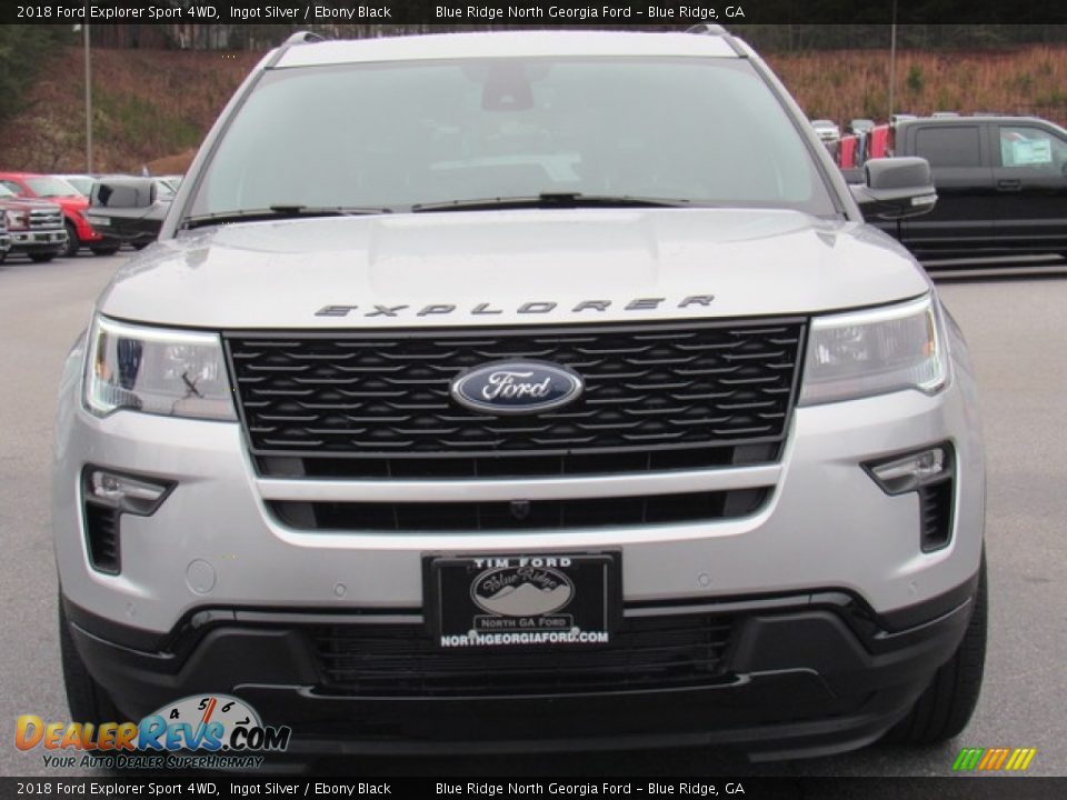 2018 Ford Explorer Sport 4WD Ingot Silver / Ebony Black Photo #8