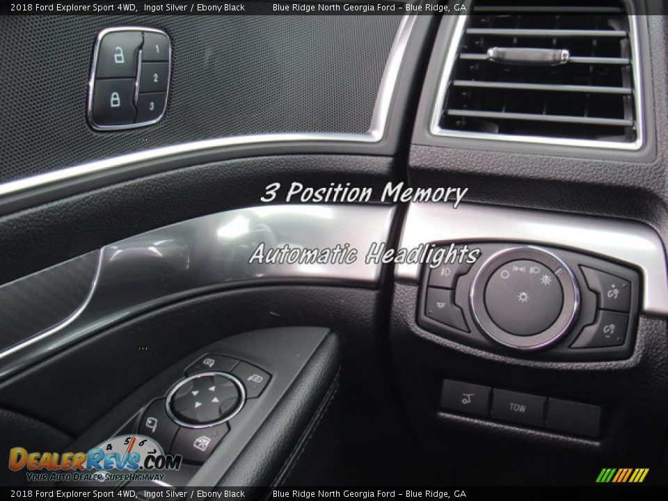 2018 Ford Explorer Sport 4WD Ingot Silver / Ebony Black Photo #26