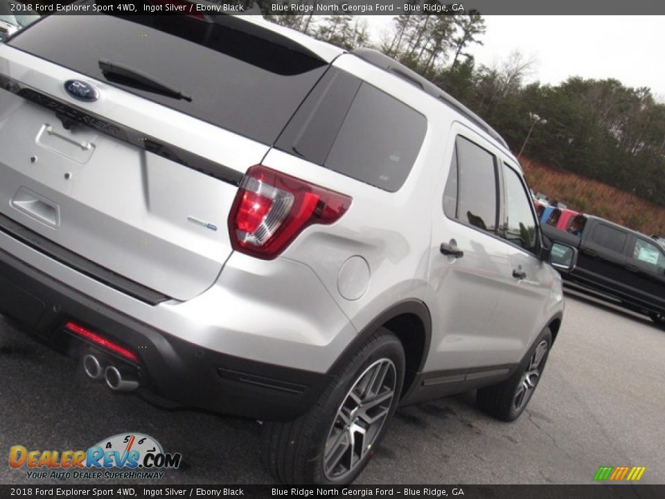 2018 Ford Explorer Sport 4WD Ingot Silver / Ebony Black Photo #35