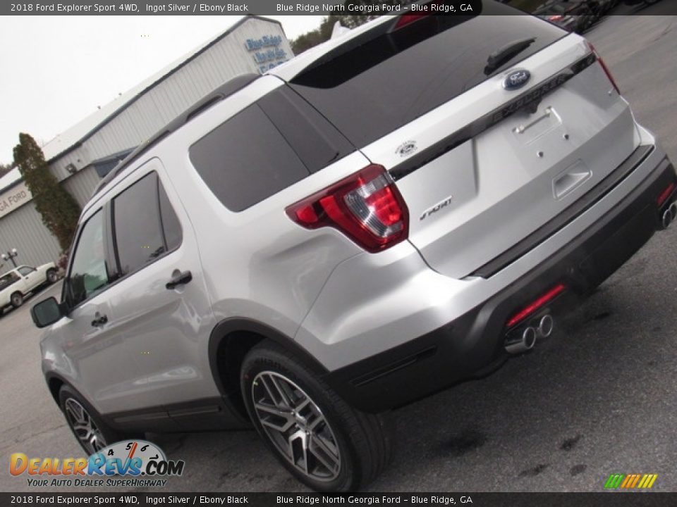 2018 Ford Explorer Sport 4WD Ingot Silver / Ebony Black Photo #36