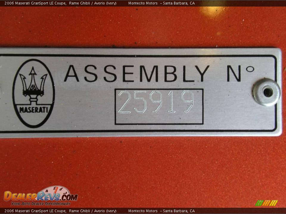2006 Maserati GranSport LE Coupe Rame Ghibli / Avorio (Ivory) Photo #27