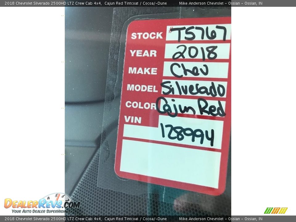 2018 Chevrolet Silverado 2500HD LTZ Crew Cab 4x4 Cajun Red Tintcoat / Cocoa/­Dune Photo #33