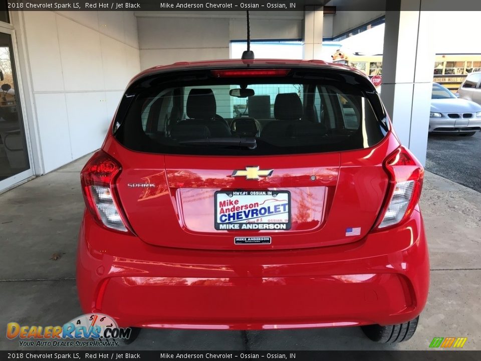 2018 Chevrolet Spark LS Red Hot / Jet Black Photo #6
