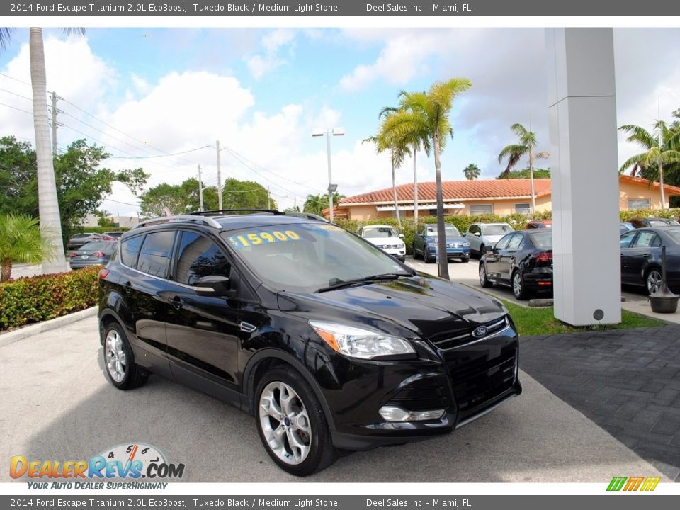 2014 Ford Escape Titanium 2.0L EcoBoost Tuxedo Black / Medium Light Stone Photo #1