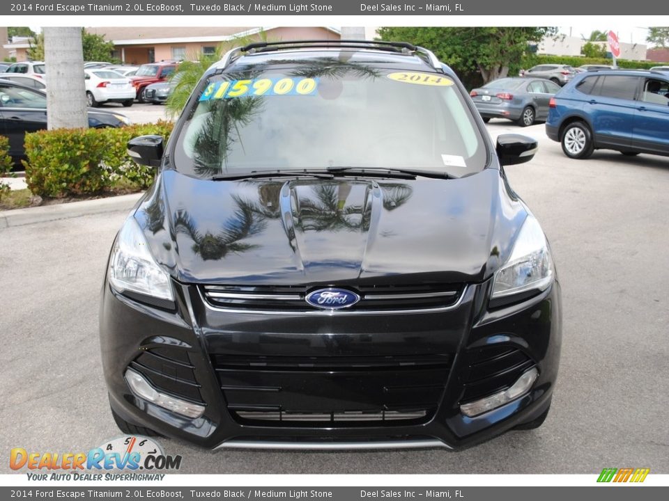 2014 Ford Escape Titanium 2.0L EcoBoost Tuxedo Black / Medium Light Stone Photo #3