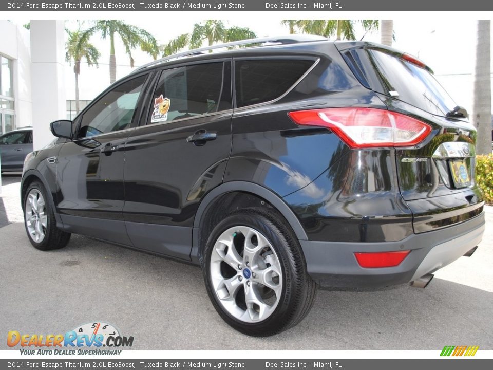 2014 Ford Escape Titanium 2.0L EcoBoost Tuxedo Black / Medium Light Stone Photo #7