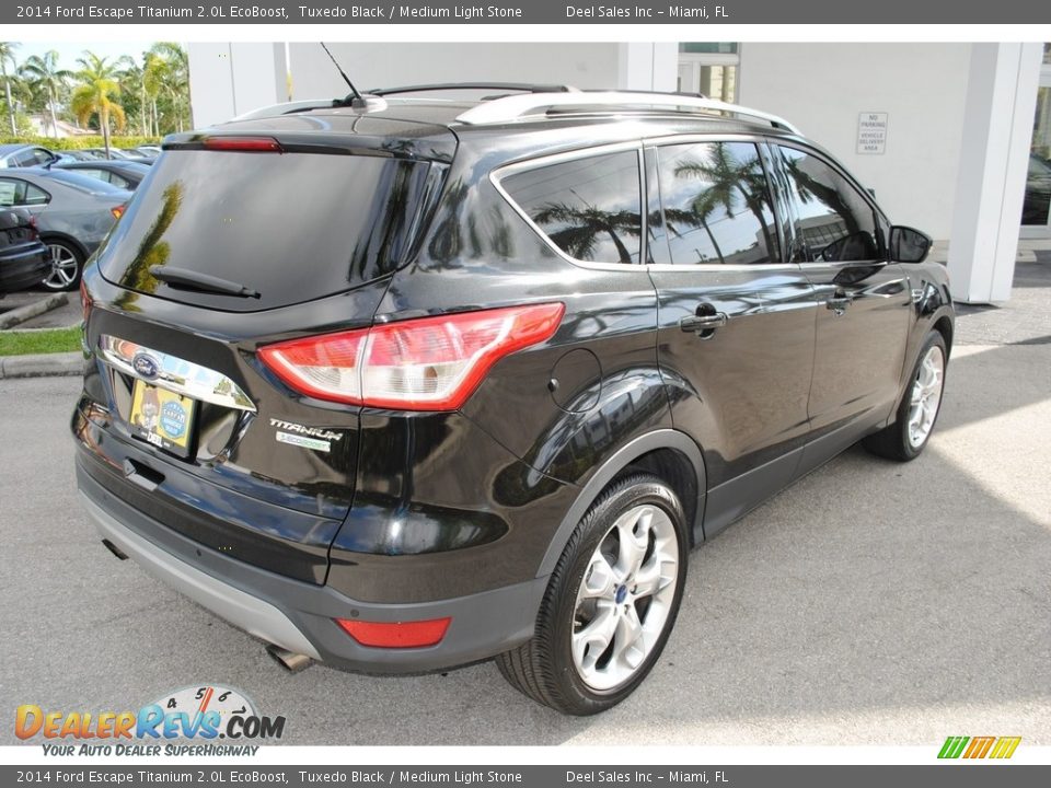 2014 Ford Escape Titanium 2.0L EcoBoost Tuxedo Black / Medium Light Stone Photo #9