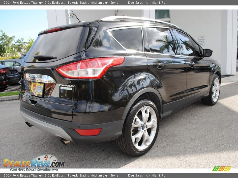 2014 Ford Escape Titanium 2.0L EcoBoost Tuxedo Black / Medium Light Stone Photo #10