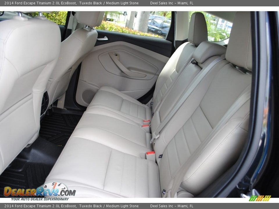 2014 Ford Escape Titanium 2.0L EcoBoost Tuxedo Black / Medium Light Stone Photo #12