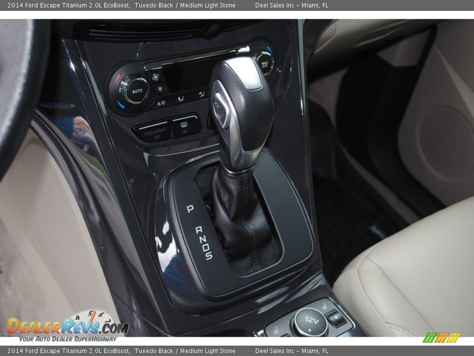 2014 Ford Escape Titanium 2.0L EcoBoost Tuxedo Black / Medium Light Stone Photo #15