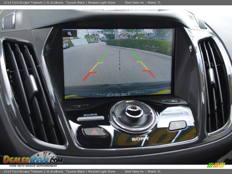 2014 Ford Escape Titanium 2.0L EcoBoost Tuxedo Black / Medium Light Stone Photo #16