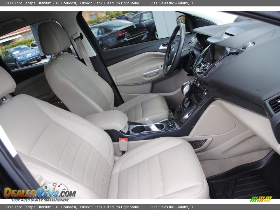2014 Ford Escape Titanium 2.0L EcoBoost Tuxedo Black / Medium Light Stone Photo #19